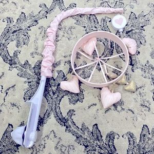 Eros + Hearts Baby Pink Gold Mobile w/ soothing Lullaby Music